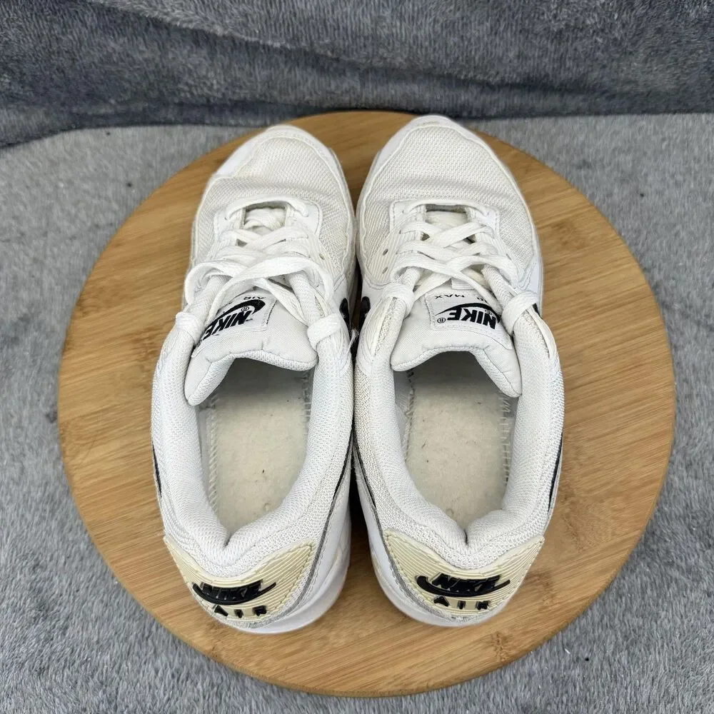 Nike Air Max 90 Shoes Womens Size 9 White Black Running Sneakers CQ2560-101